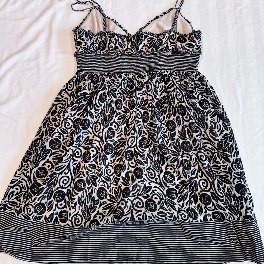 BCBGMaxAzria Monochrome Patterned Dress,‎ Size Large